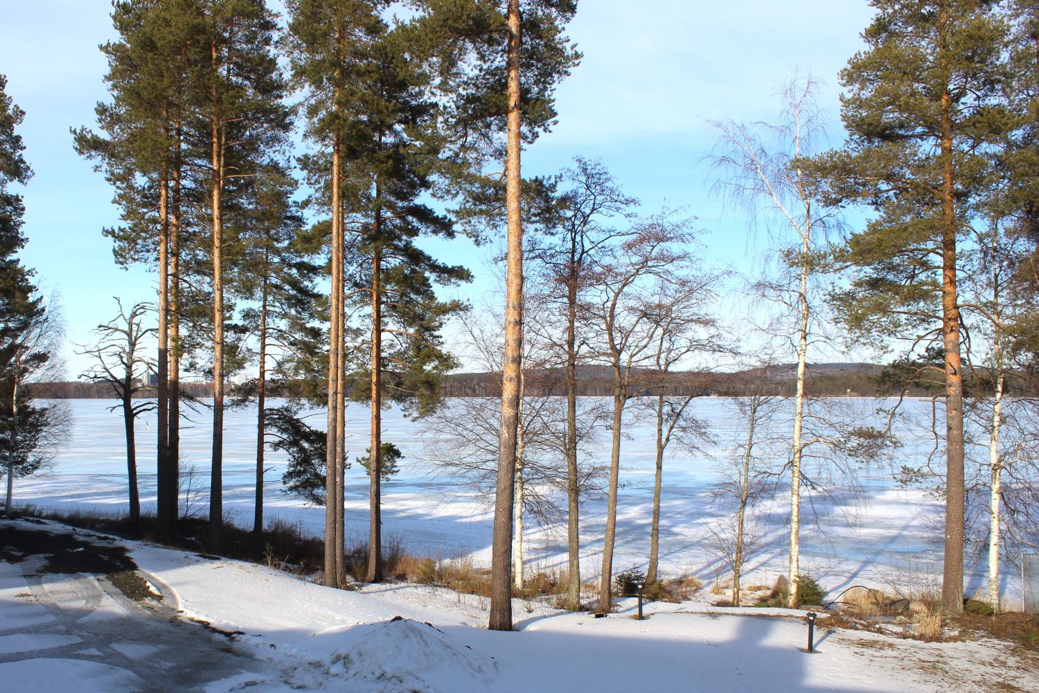 Toimistosta näkymät suoraan Kallavedelle.