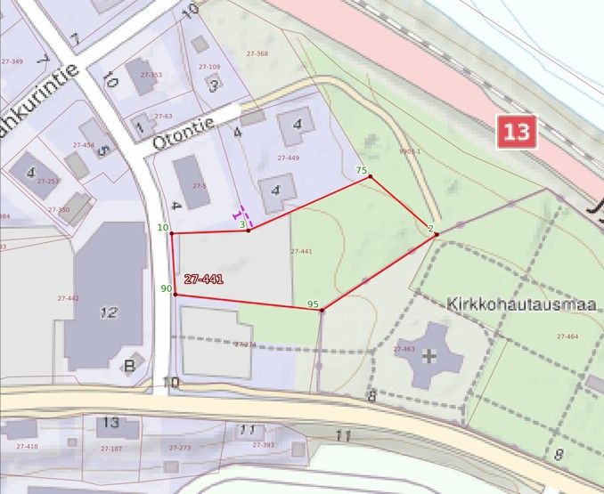 Myydään reilunkokoinen rakennuspaikka Saarijärven keskustan tuntumasta