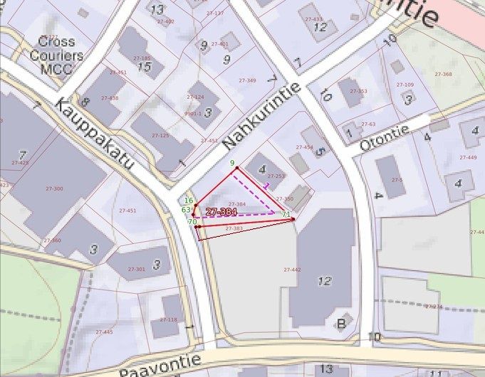 Rakennuspaikka Saarijärven keskustasta