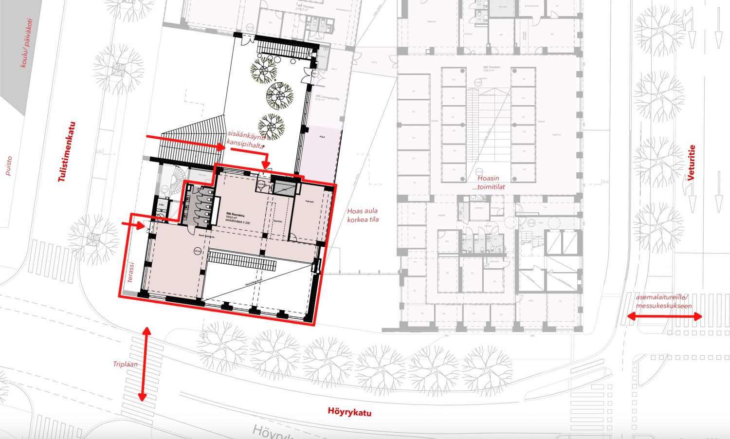 Sijaintikaavio yläkerta