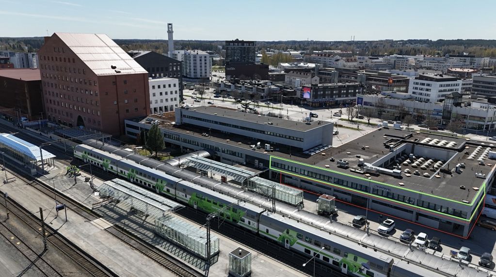 Kuvassa merkitty vihreällä nämä tilat