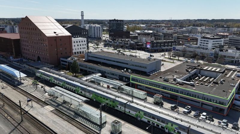 Kuvassa merkitty punaisella entiset TE tilat