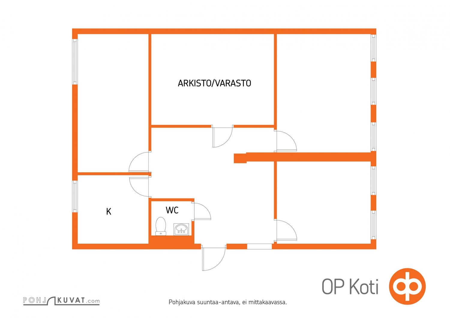 Toimisto 2. kerros noin 103m2