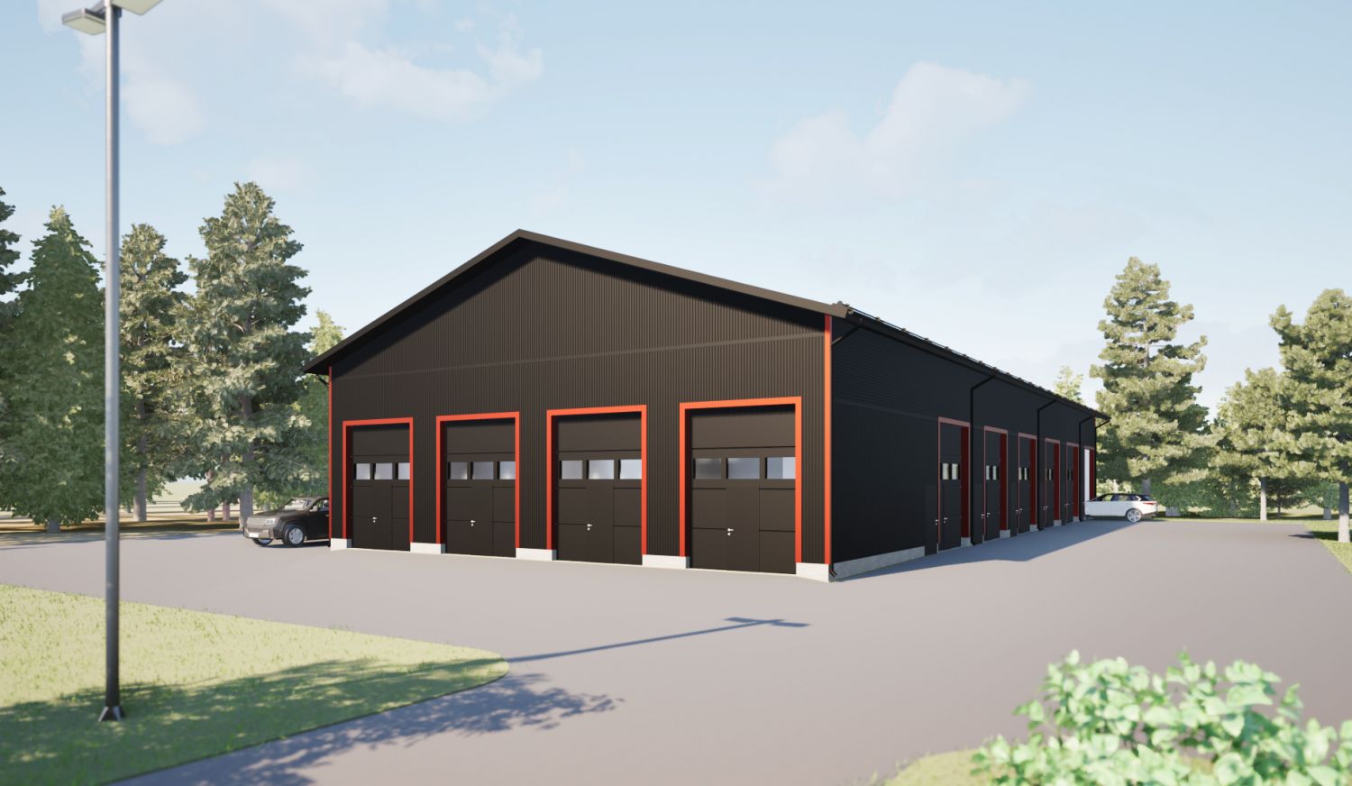 Toivalan yritysalueelle valmistuu vuoden 2025 lopussa hallirakennus, josta myydään 28-106 m2 tuotanto- ja varastotilaa.