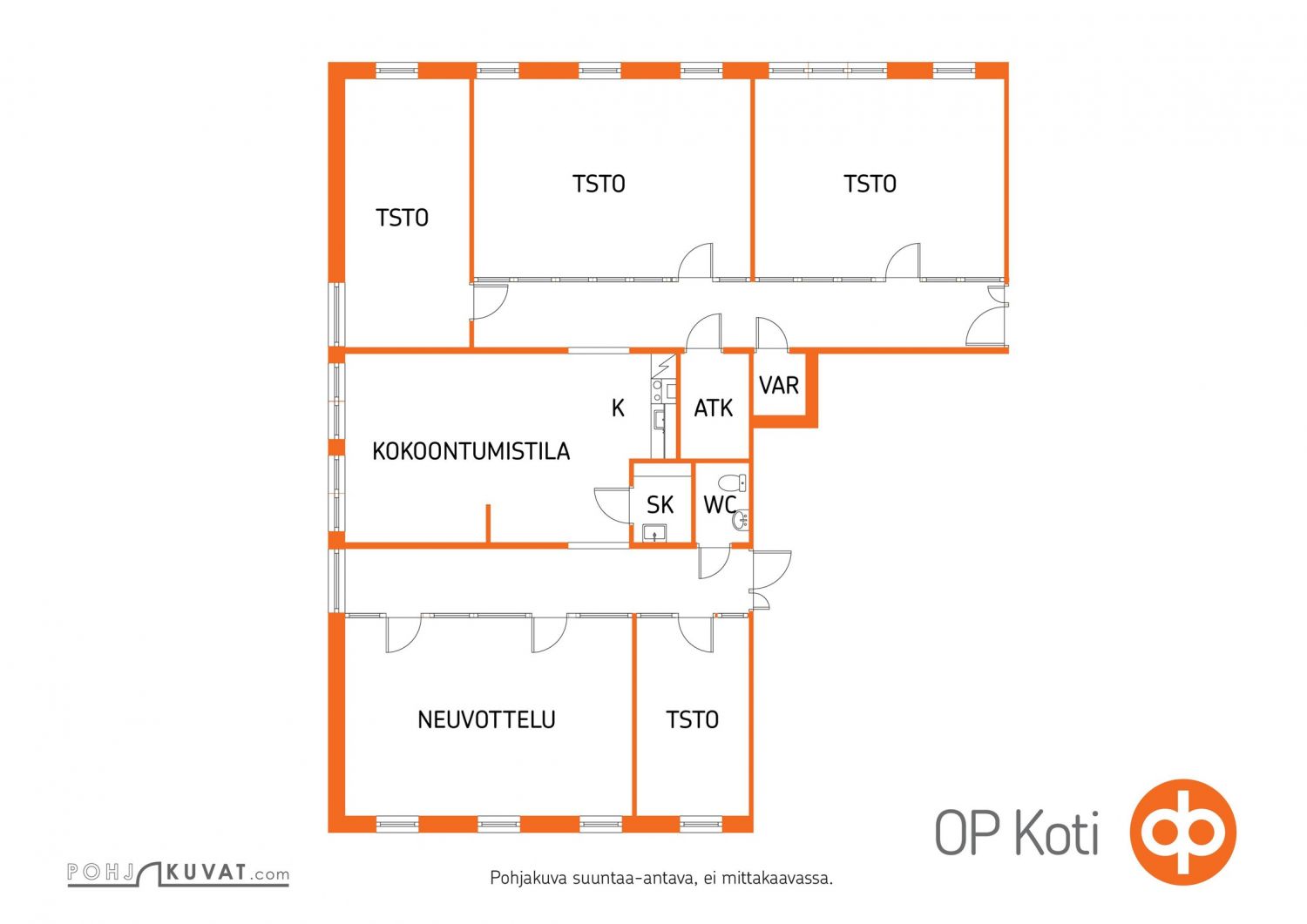 Jääkärinkatu 10 toimisto 200m2