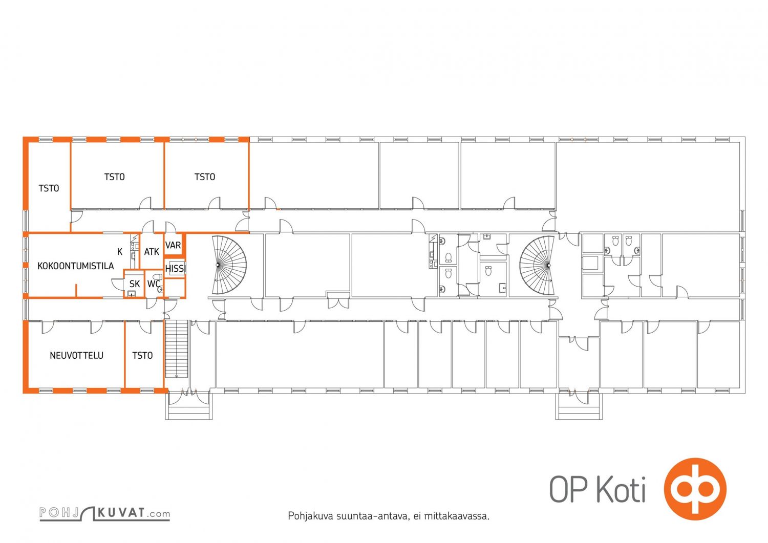 Jääkärinkatu 10 toimisto 200m2 sijainti