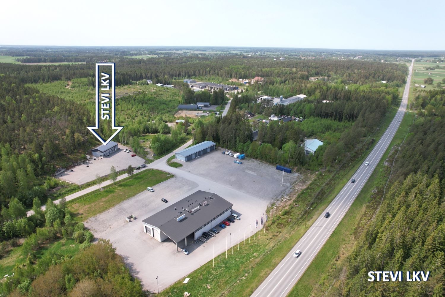 Uudehko halli Mynämäessä.