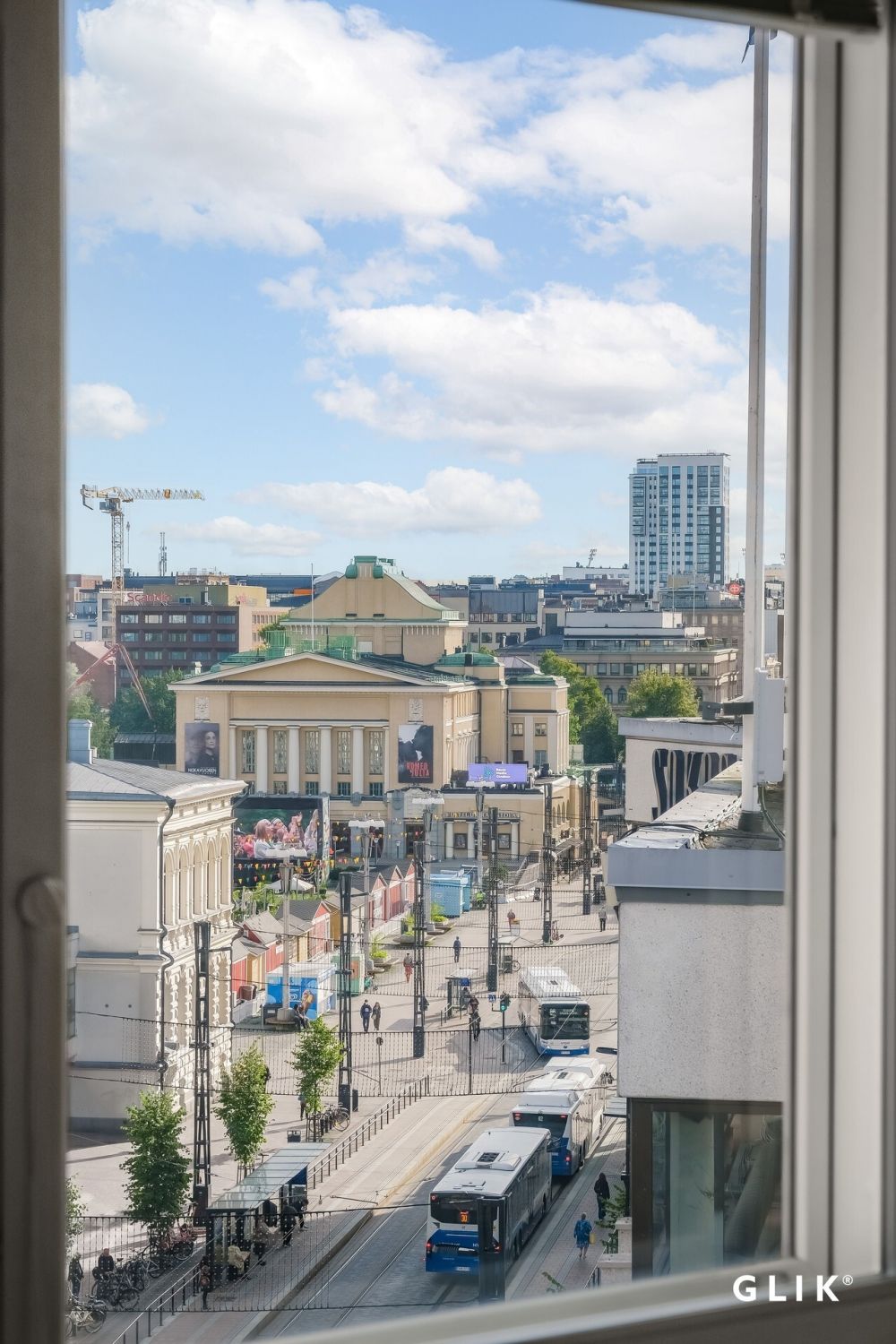 Näkymä aina keskustorille asti