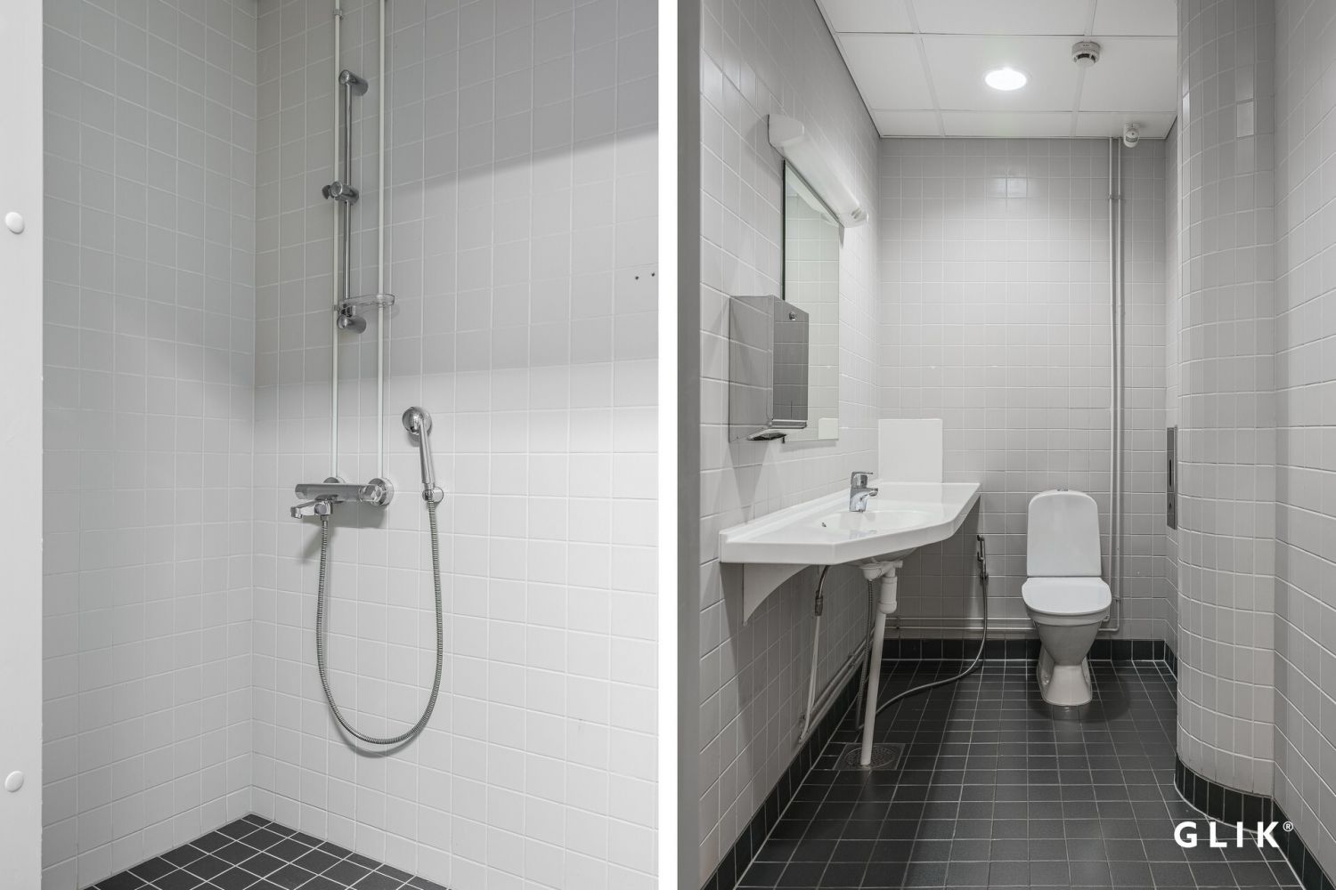 huoneistossa suihkut ja wc:t