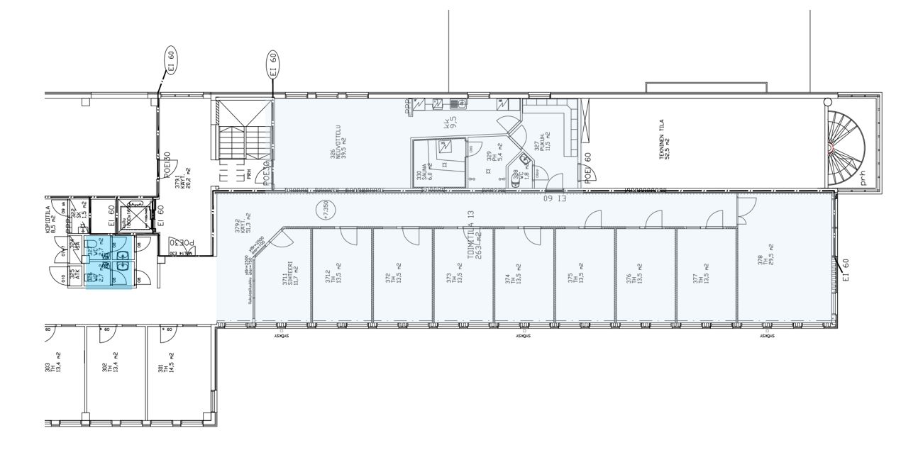 3. krs tilan pohjakuva