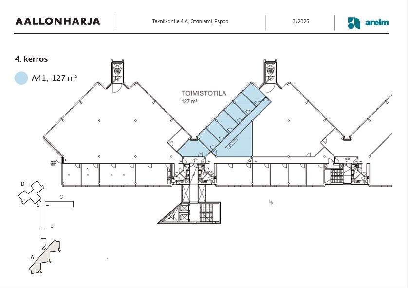 4.krs A-talo 127 m2 pohja