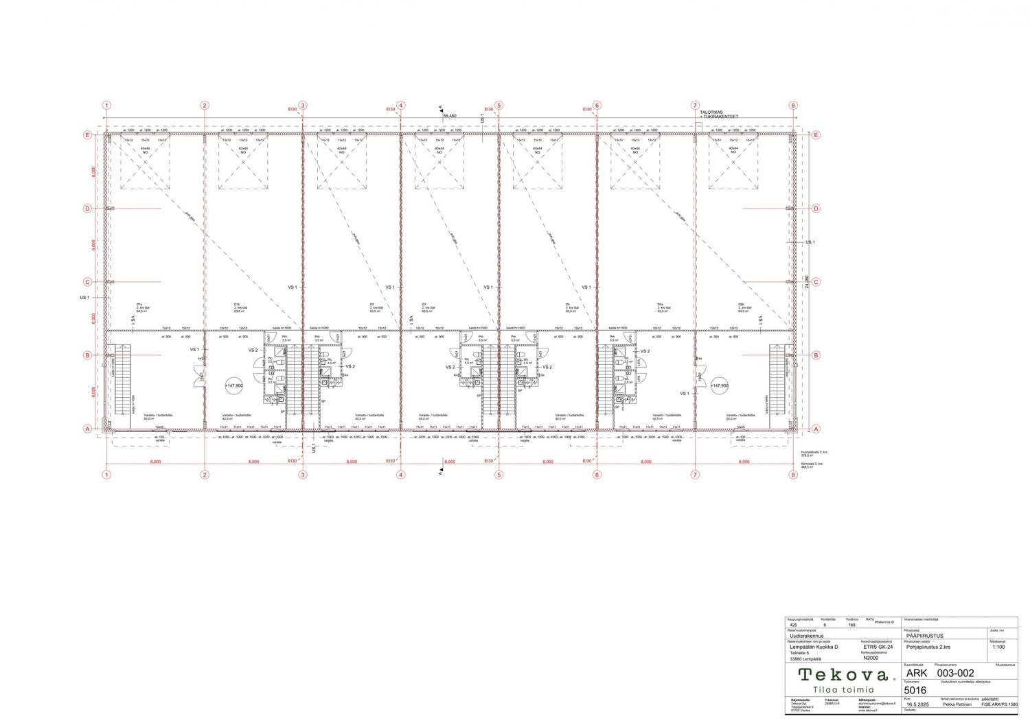 Pohjapiirros kerros 2