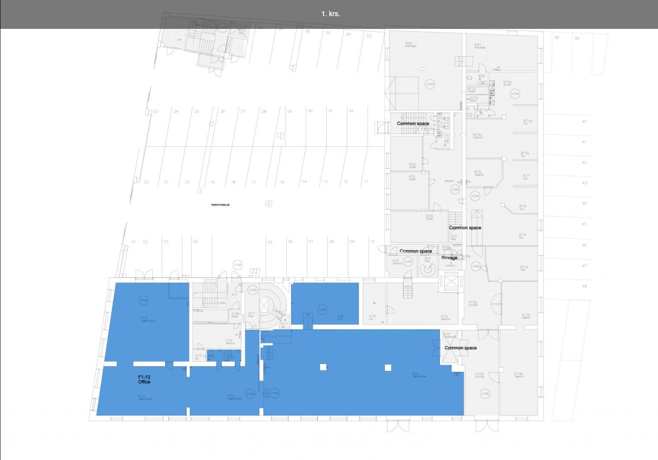1.krs 509 m2 sijanti-/pohjapiirros