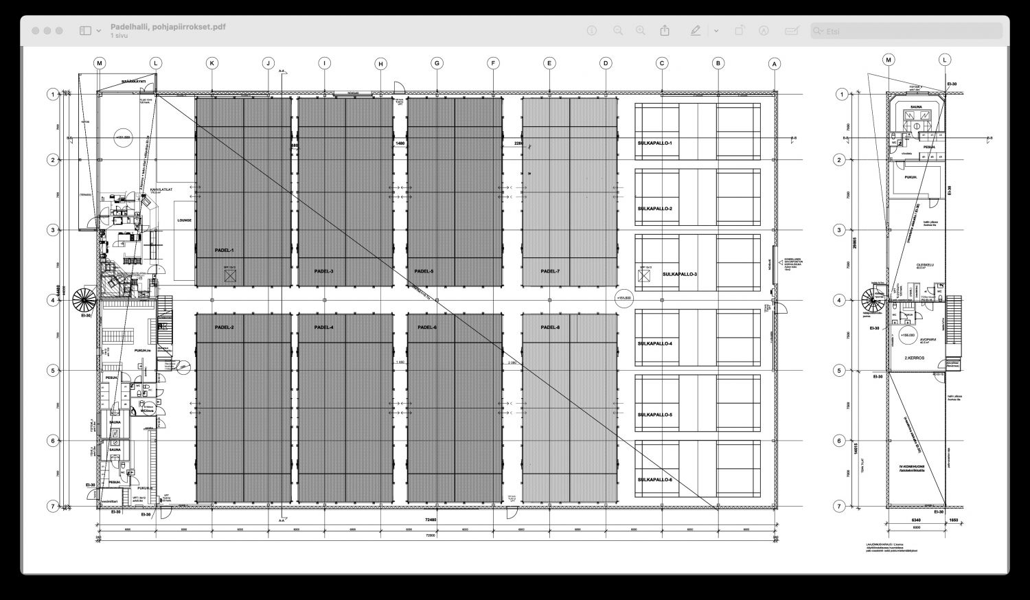 Rakennuksen pohjapiirustus