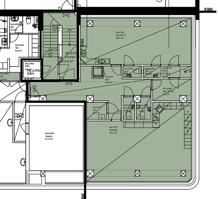 Pohjakuva -1 krs sosiaalitilat