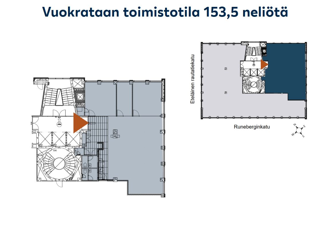 9.krs pohja 153,5 m2