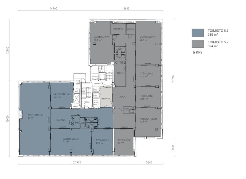 5.krs 230 m2 + 324 m2