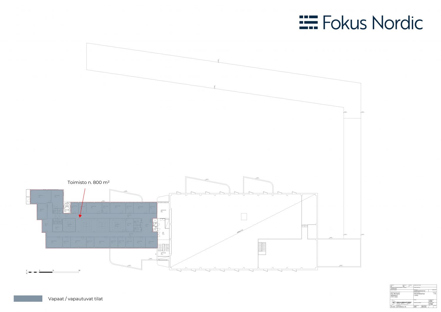 Vuokrataan toimistoa n. 800 m² kiinteistön kolmannesta kerroksesta. Vapautuu 1.6.2026. Osa kuvista on virtuaalistailattuja kuvia tiloista.Tarjolla myös pienempia toimistotiloja kokoluokissa 281 m...