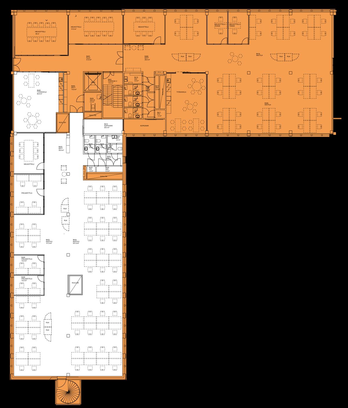 Pohjaluonnos vaihtoehto 1