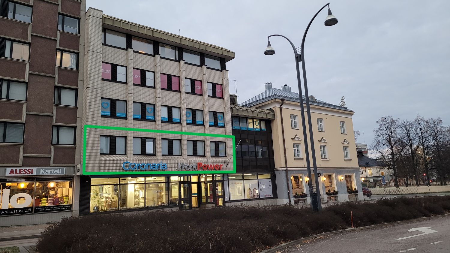 Ulkokuva (toimisto merkitty vihreällä)