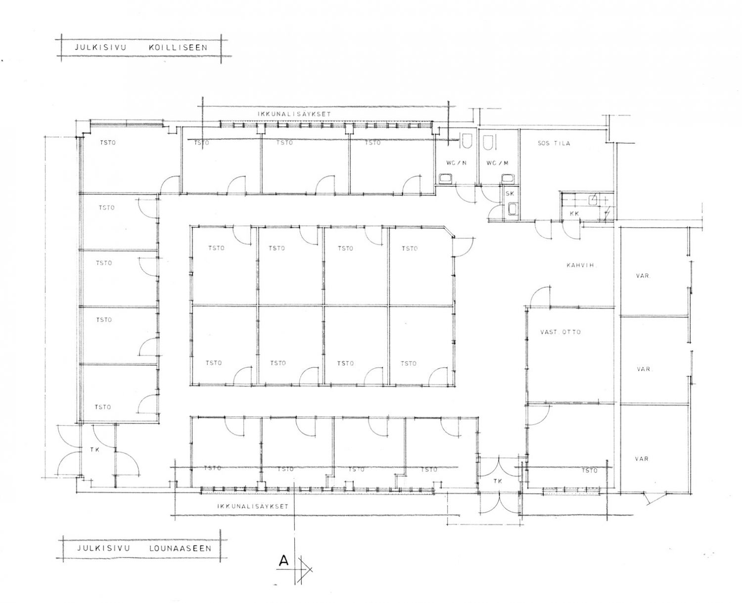 Tila sijaitsee keskustassa.