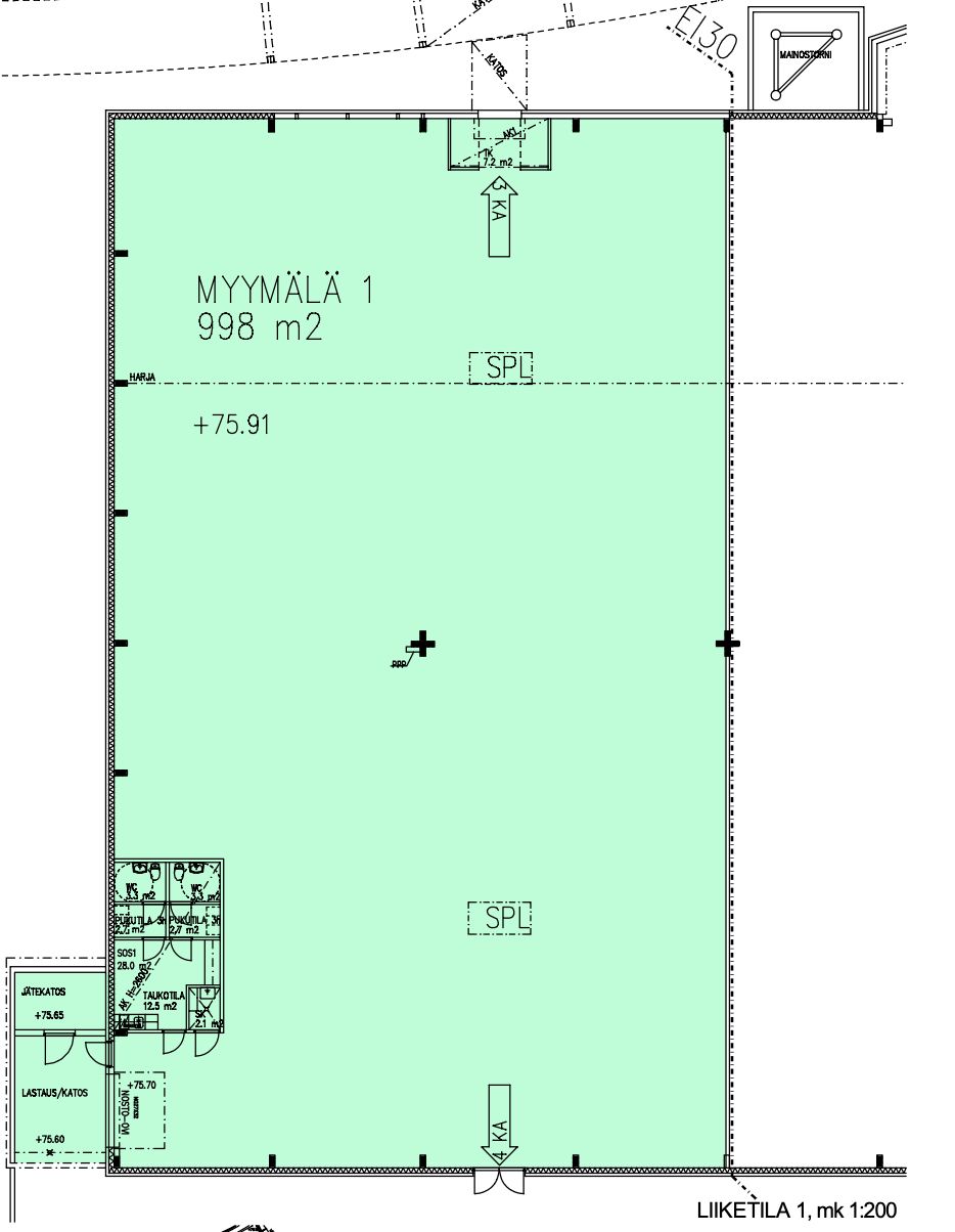 Kauppiaankatu 2 hallitila 998 m2
