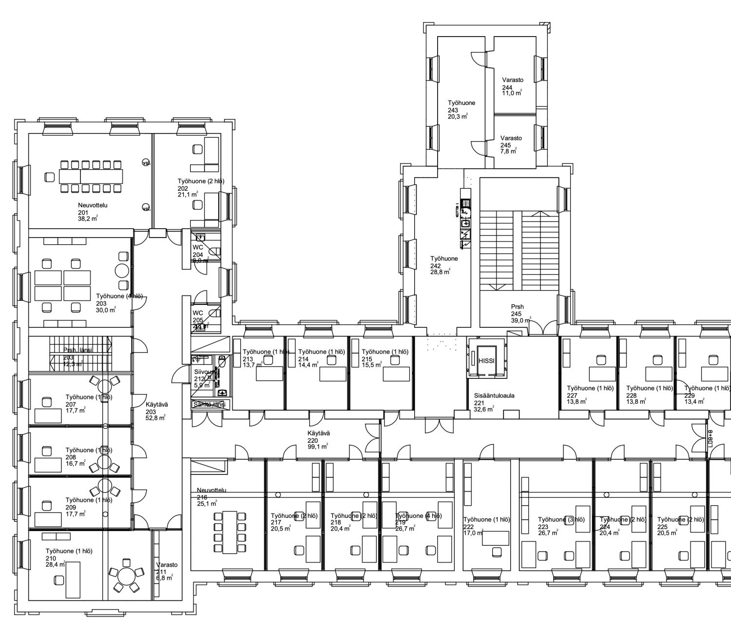 Rakuunakasarmi pohjakuva