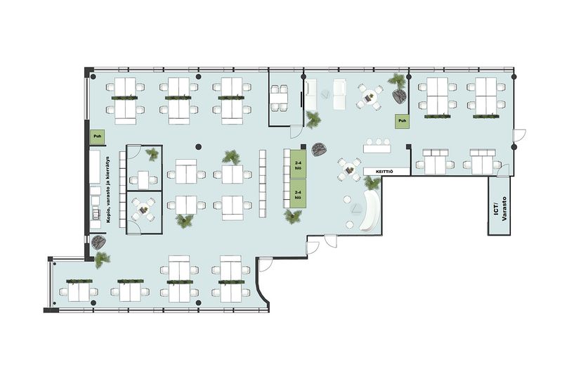 Esimerkki n. 44 työpistettä