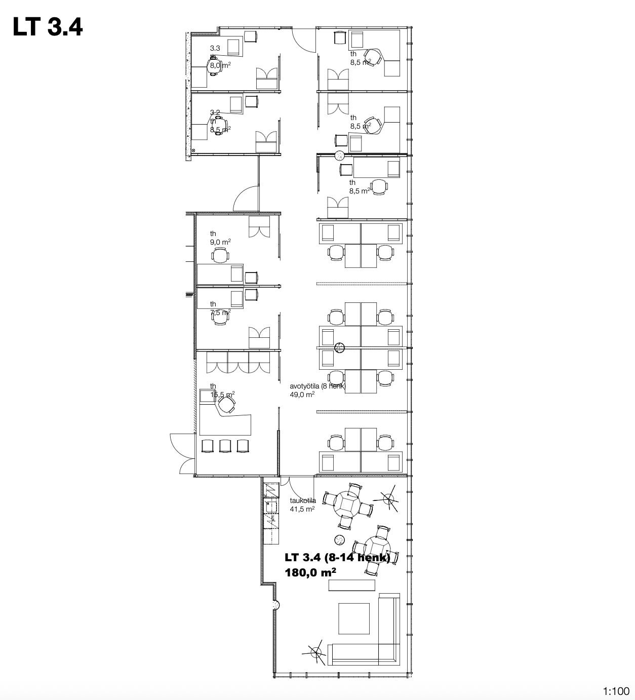 Toimistotila 180 m2_3. krs