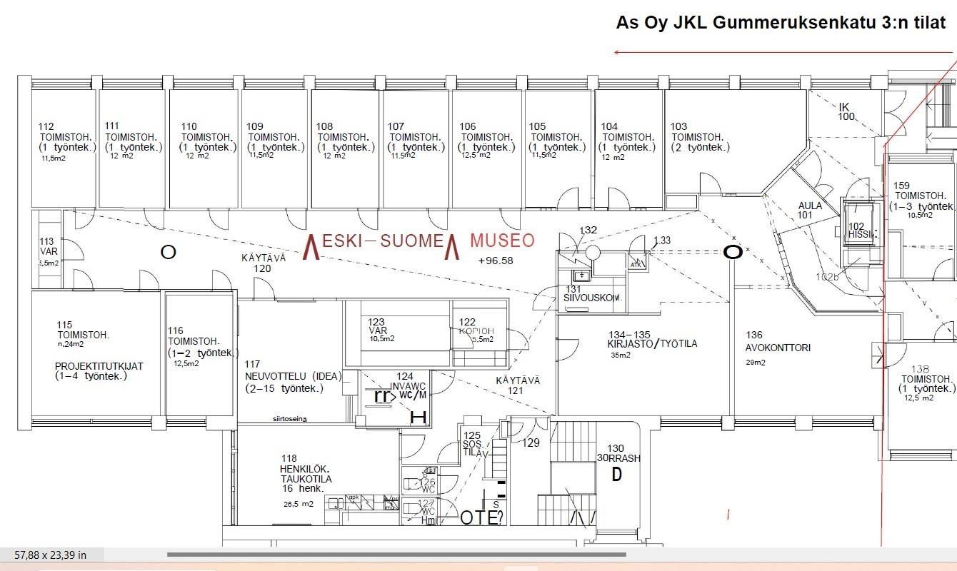 Vuokrataan keskustasta ruutukaava-alueelta, aivan kaupungintalon vierestä hyväkuntoista toimistotilaa. Tilat ovat kahdessa kerroksessa. Kerrosten välillä hissi. Ensimmäisessä kerroksessa pohjakuvan mukaisesti 11 toimistohuonetta, 5 neuvotteluhuonetta/tilavampaa toimistoa, wc.t, sos.tilat.(468m2) Toi...