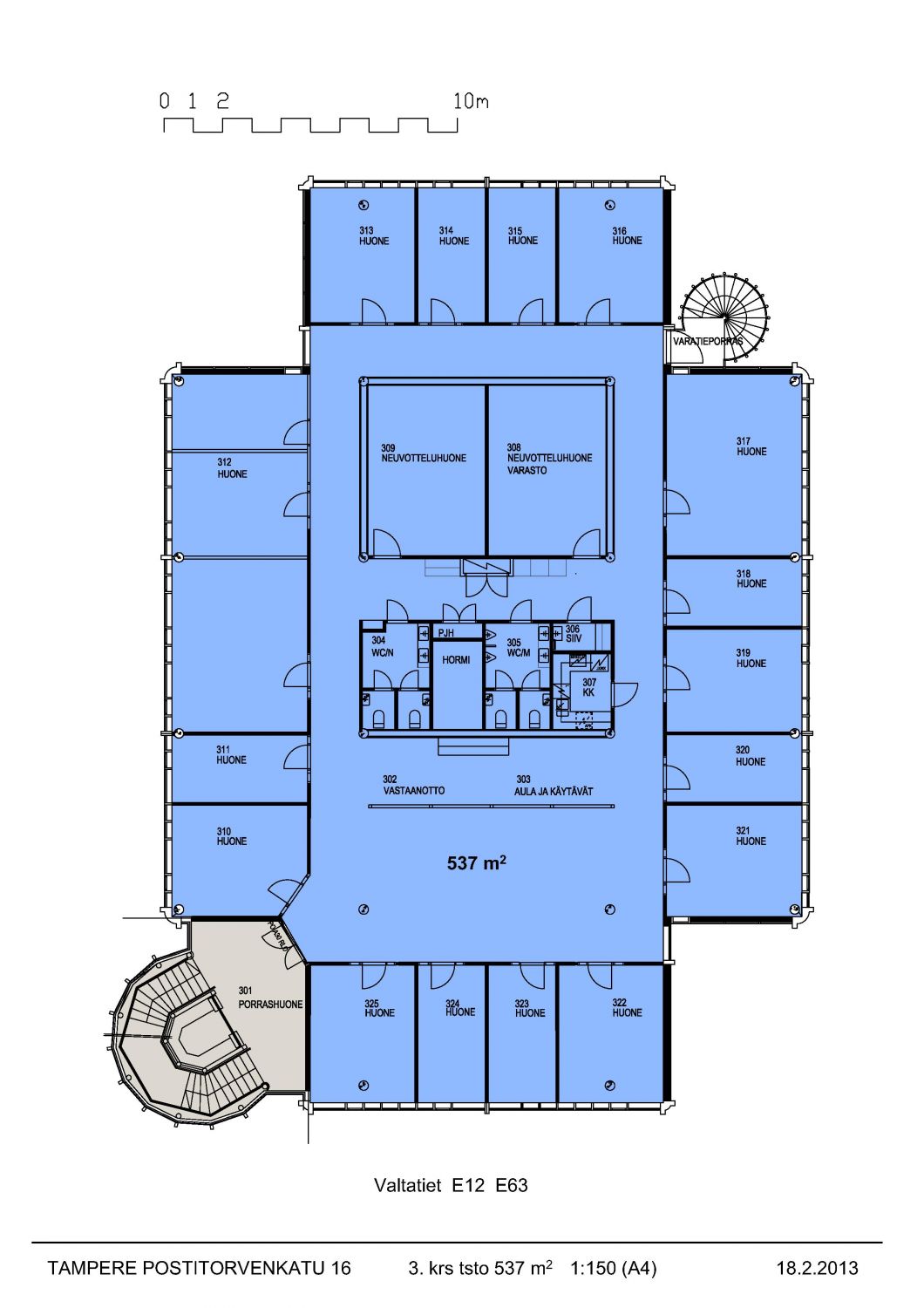 Toimisto 3 krs. 537 m2