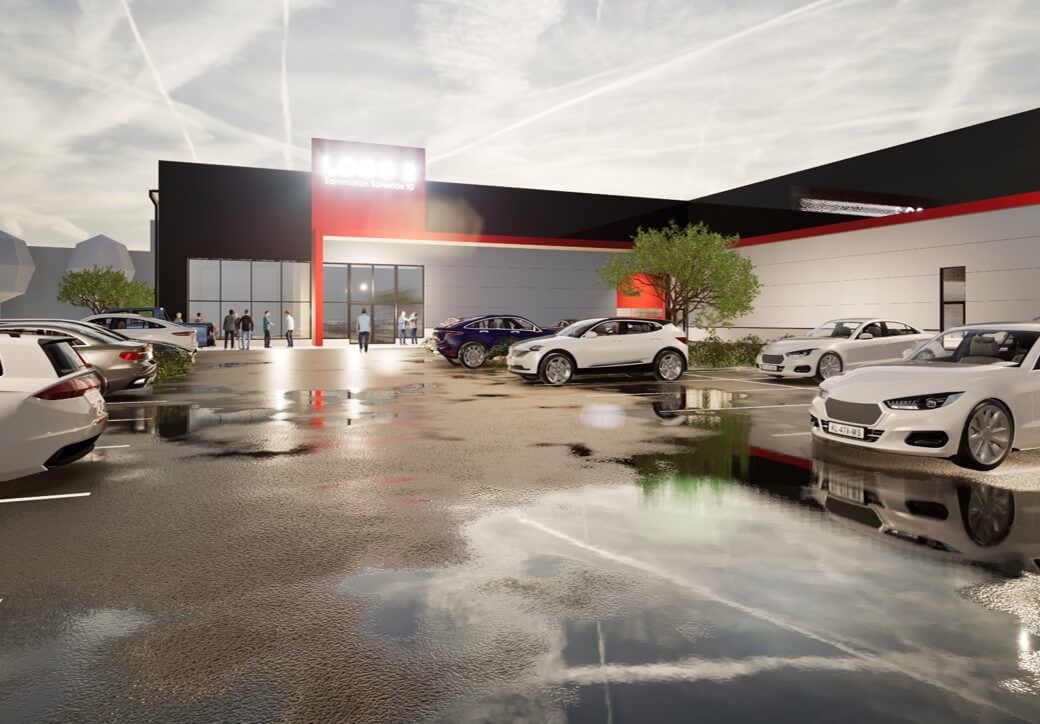 UUDISKOHDE – Q3/2026 valmistuva liikerakennus Vantaan Tammiston paraatipaikalla.