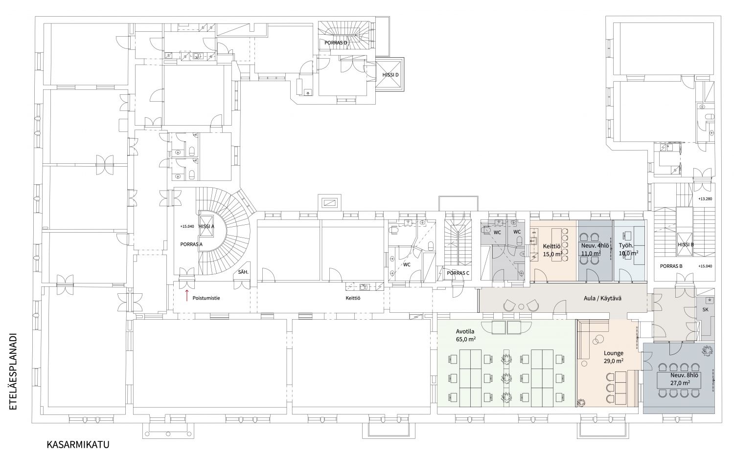 Pohjakuva / tilasovitus -Test-fit