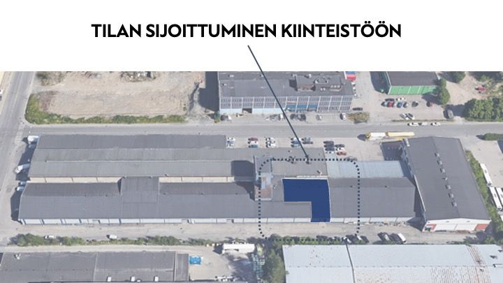 Toimitilan sijoittuminen kiinteistöön