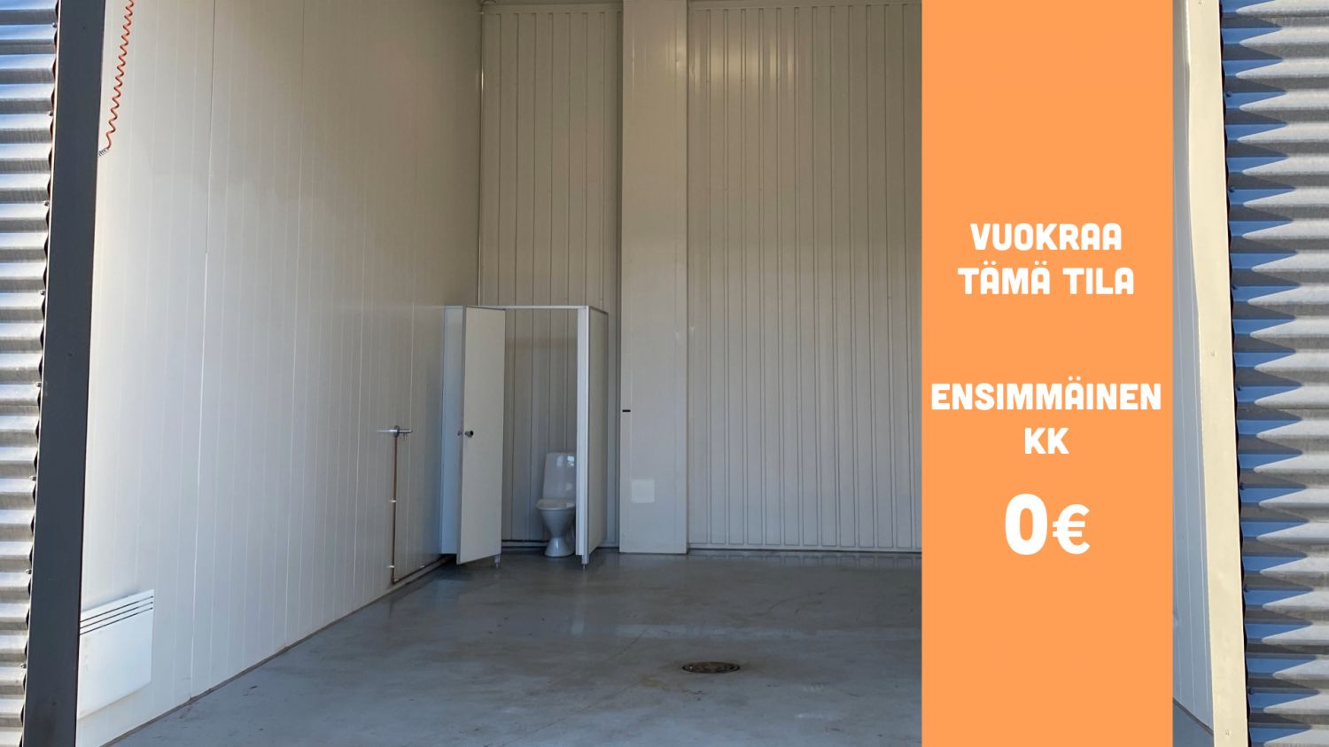 Tikkurilan Talliosakkeelta monikäyttöinen varasto, autotalli, harraste-, toimitila 101. Tilassa jo valmiina wc.