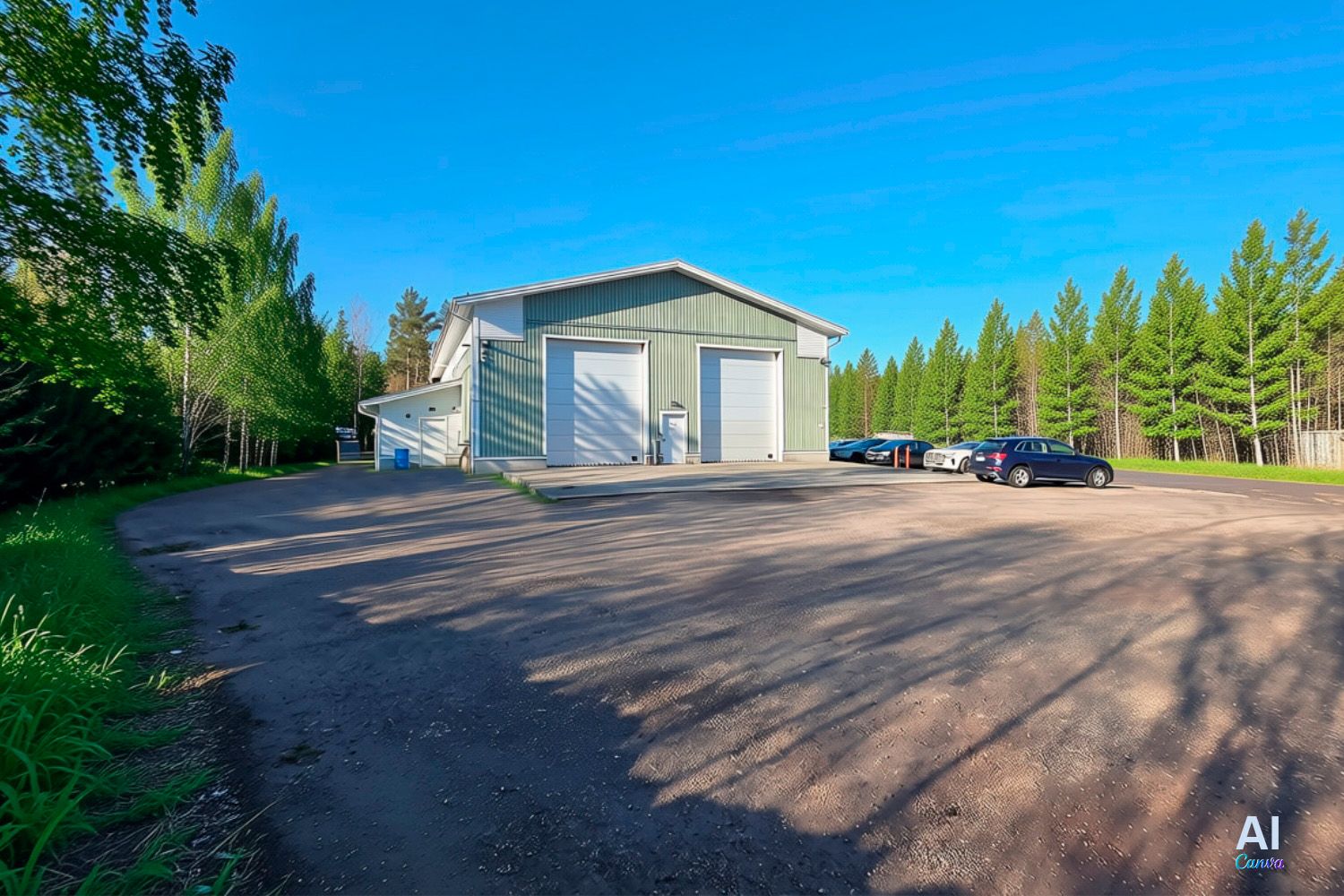 Myydään tai vuokrataan autokorjaamohalli isolla tontilla ja piha-alueella Kirkkonummella!
