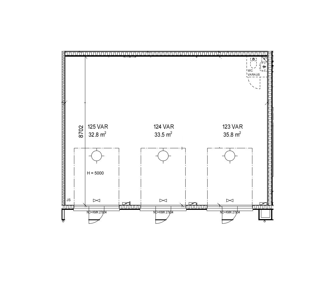 Tikkurilan Talliosakkeelta monikäyttöinen kolmesta tilasta (123, 124 ja 125) yhdistetty varasto, autotalli, harraste-, t...