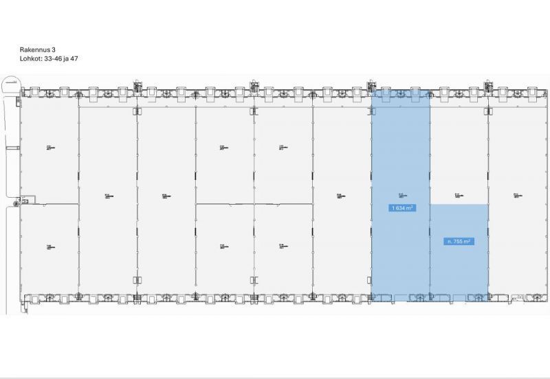 Rakennus 3, lohkot 33-46 ja 47.