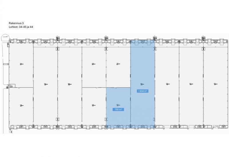 Rakennus 3, lohkot 34-35 ja 44.