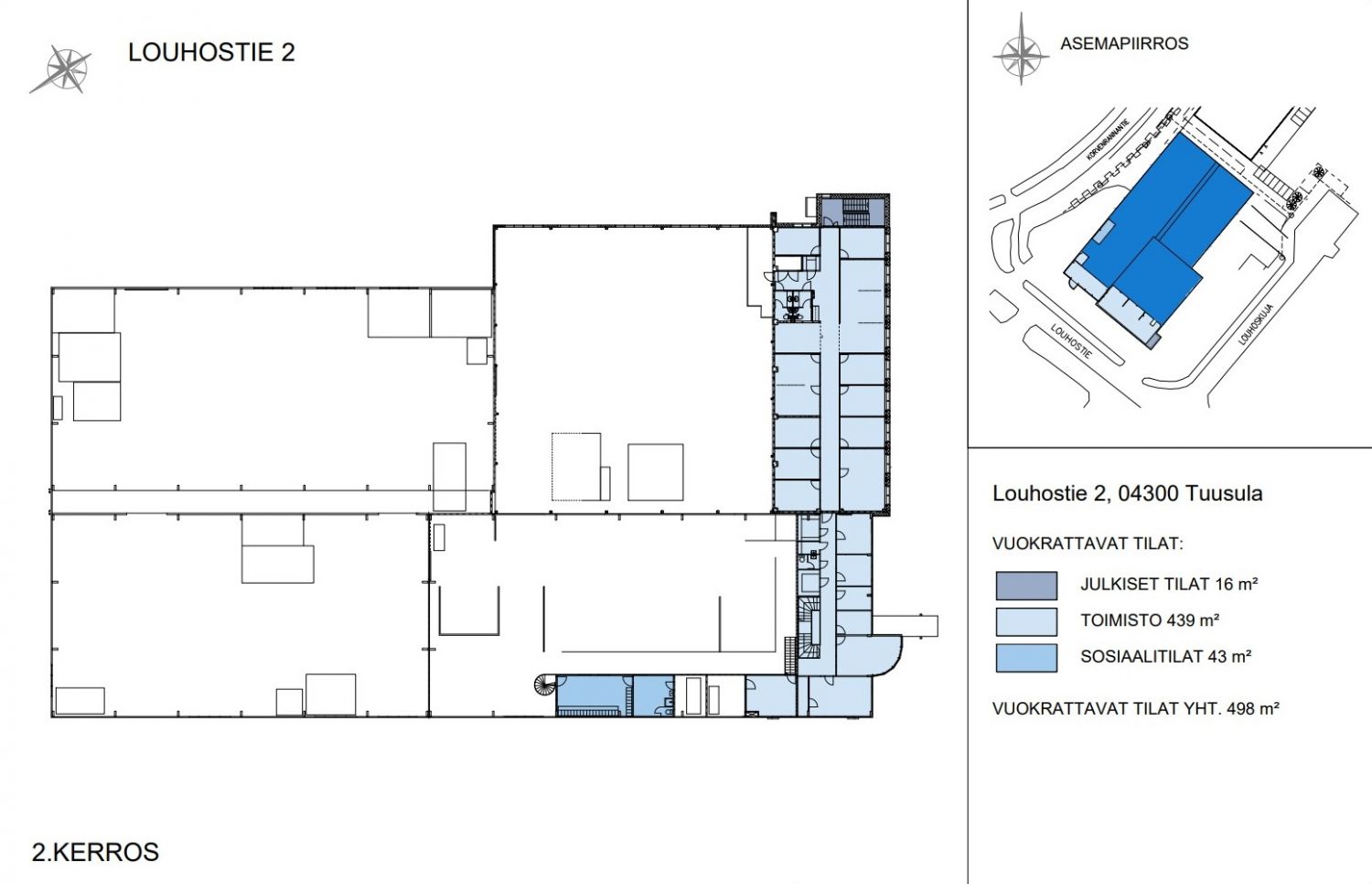 439 m² toimisto
