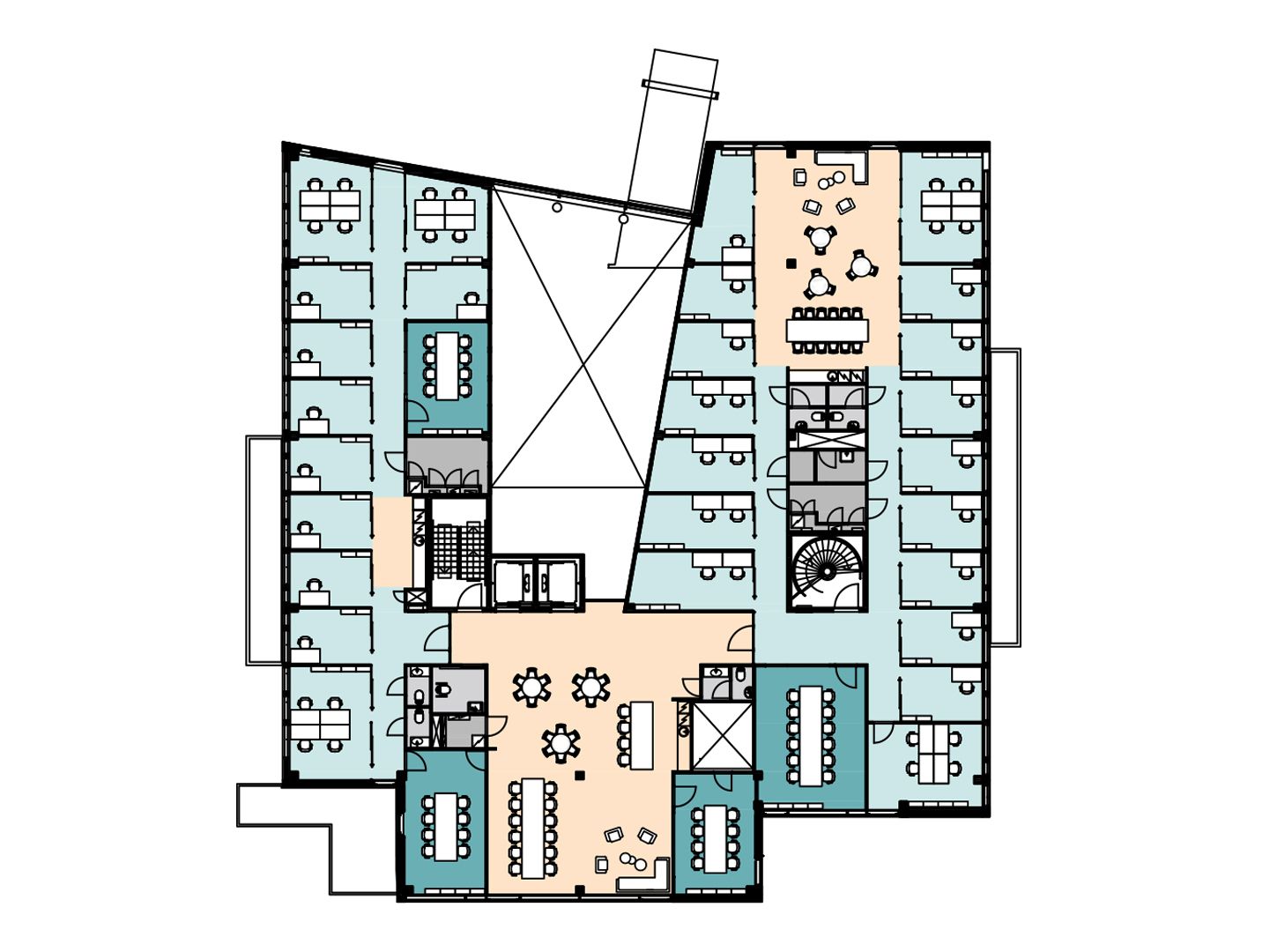 829 m² kokonaisen kerroksen toimistotila Rondo-talon 5. kerroksessa, suunniteltu yhden käyttäjän tarpeisiin. Näyttävä au...