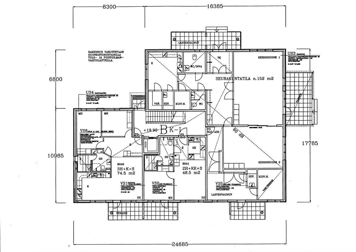 Kerhotilaa asuinkerrostalossa Vantaan Pakkalassa.Tämä 152 m² kerhotila sijaitsee kiinteistön kellarikerroksessa. Tilassa on aikaisemmin toiminut seurakunta.