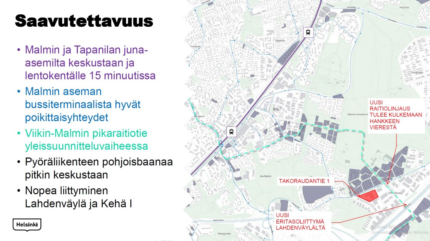 Uudesta liittymästä karttakuva