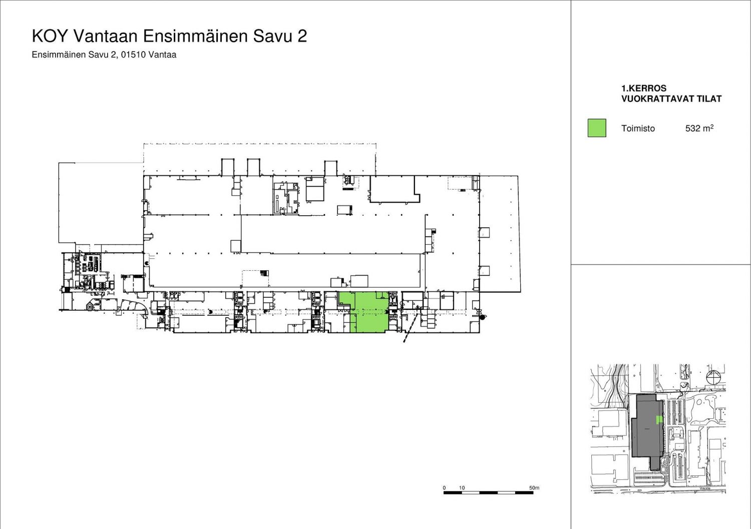 1. krs. 532 m² 