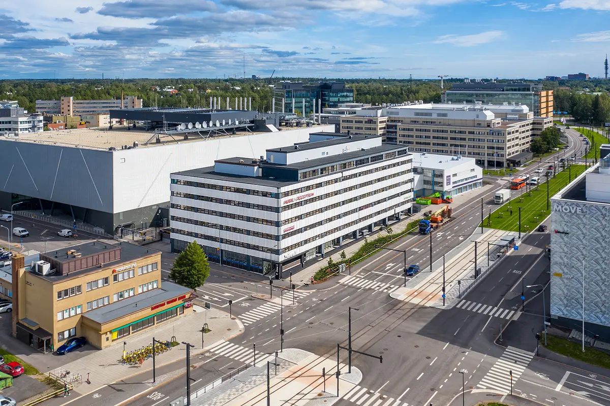 2. kerroksen 1090,5 m²:n tilava kokonaisuus Valimo 1:ssä Pitäjänmäellä.