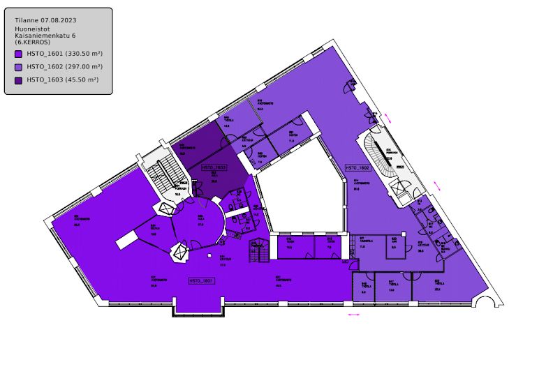 6.kerros pohja 673 m2